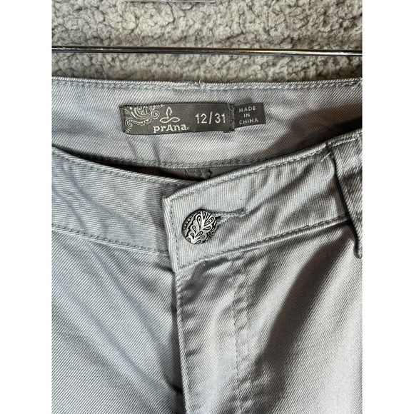PRANA Jeans Pants Womens 12 / 31 Light Gray/blue KARA Denim Stretch Mid Rise - Picture 5 of 9